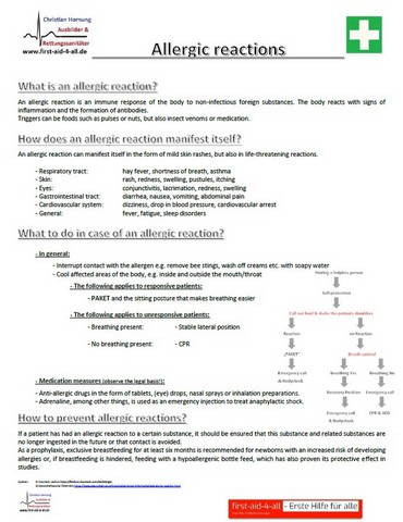 Allegic reactions