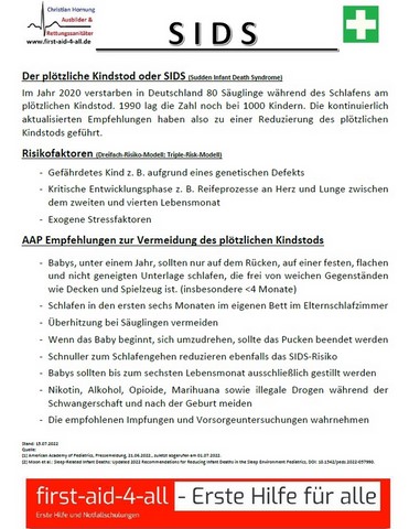 SIDS-plötzlicher Kindstod
